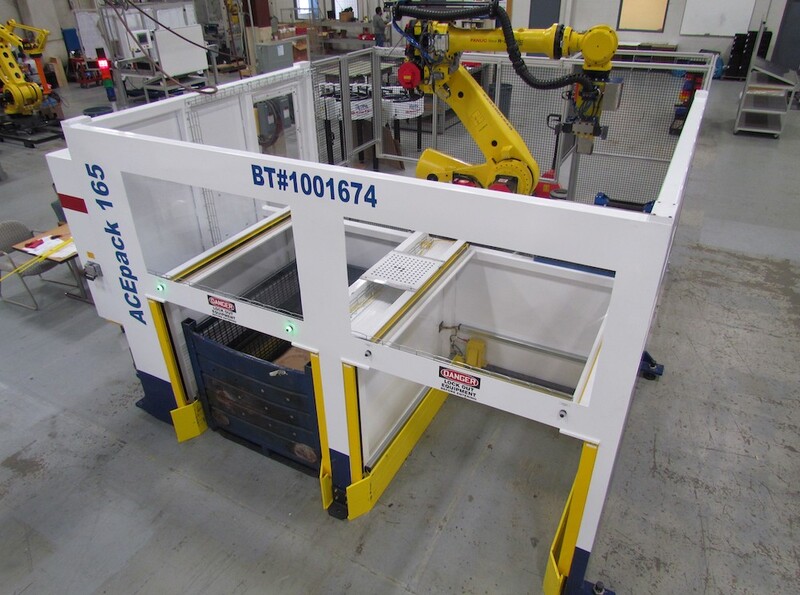 ACEpack - Machine tending with bin picking or palletizing option for medium-to-large parts